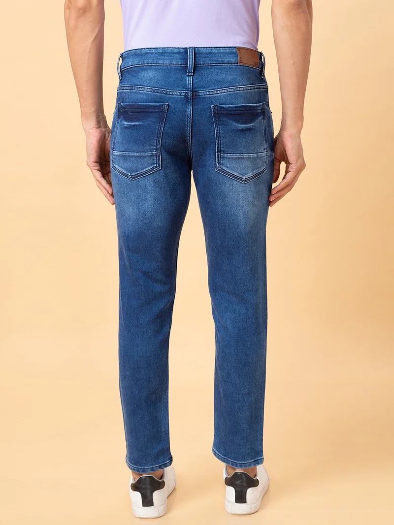 globus Globus Men Blue Mid-Rise Tapered Fit Jeans